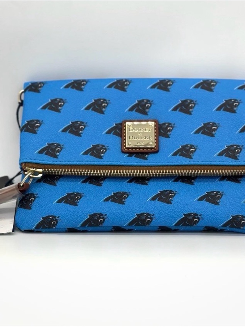 Dooney & Bourke NFL North Carolina Panthers Folder-over Clutch Crossbody Bag